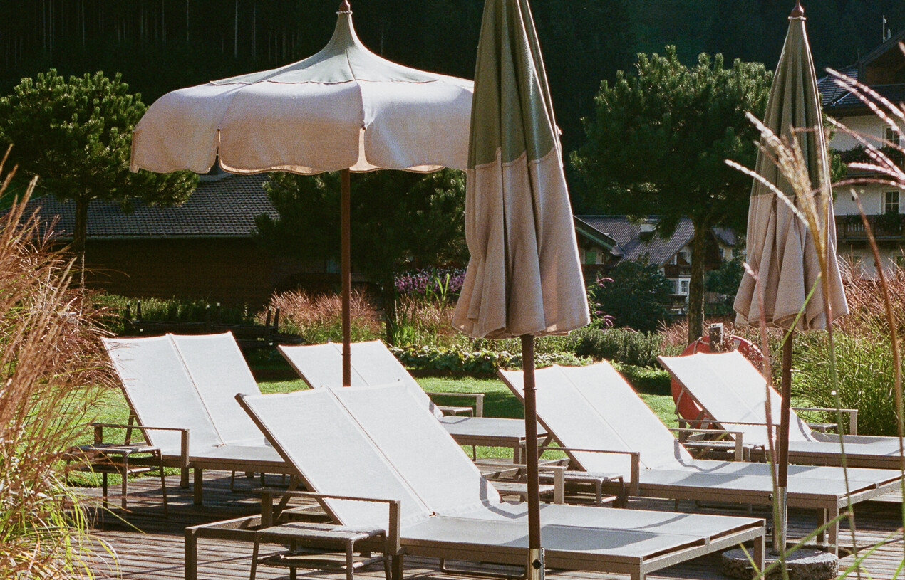 Sun Loungers and Sun Umbrellas Outdoor