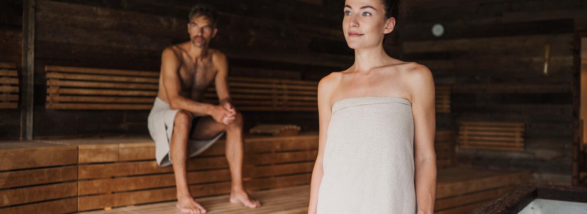 Paar in der Sauna