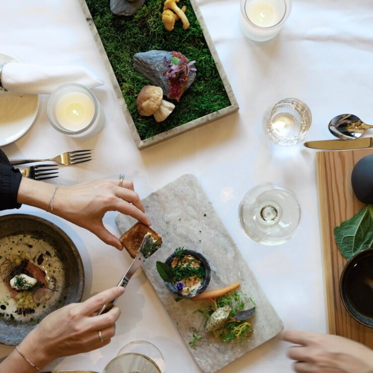 Dinner at the table 
